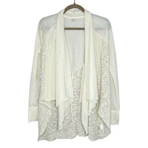 Anthropologie TINY Stratigraphy open front boho cardigan size XS